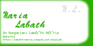 maria labath business card